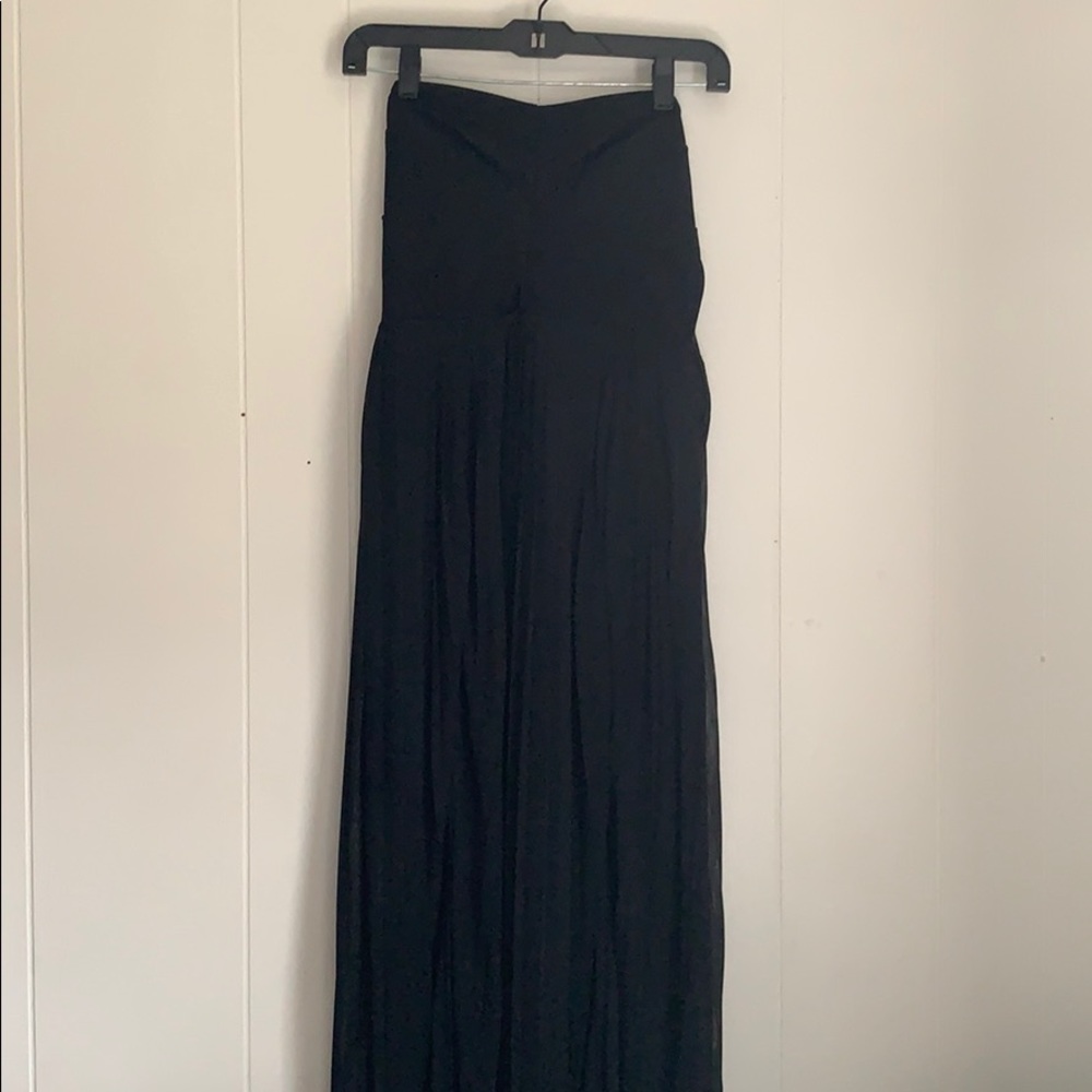 NWOT black strapless maxi dress
